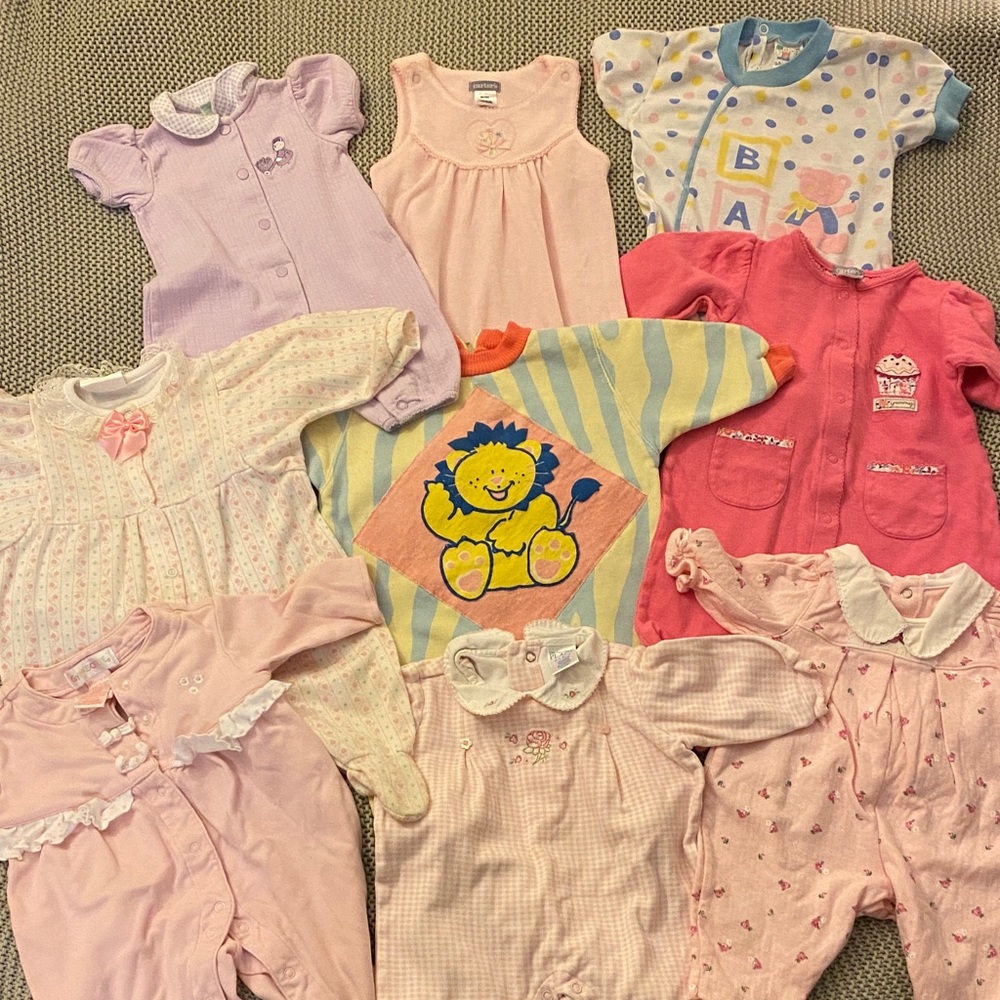 Vintage/Y2K Baby Girl Bundle of Onesies and Rompers
